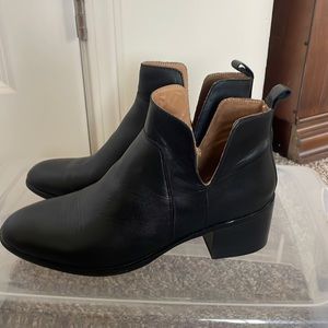 Franco Sarto Black Leather Bootie size 7.5 w/2 inch heel . Never worn